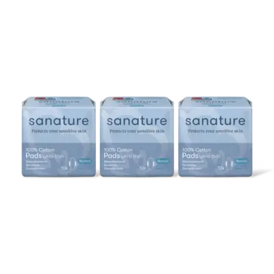 pdp-image-Sanature Katoenen maandverband normaal 3-pack