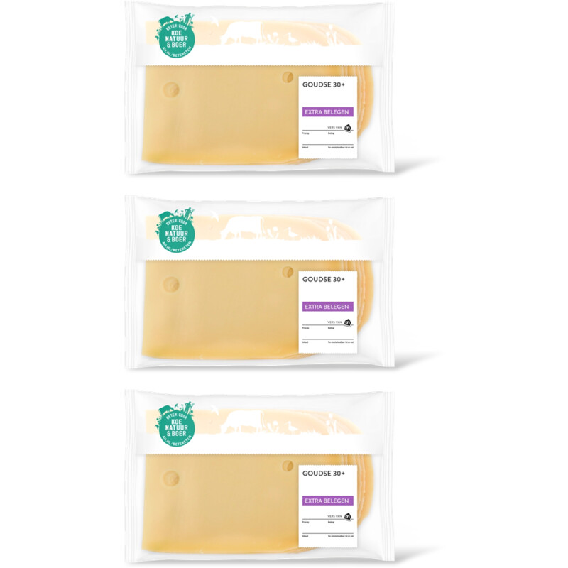 AH Goudse extra belegen 30+ plakken 3-pack