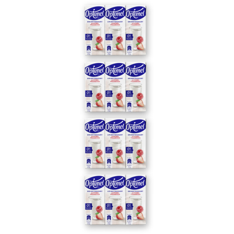 Optimel LL drinkyoghurt aardbei framboos 4-pack