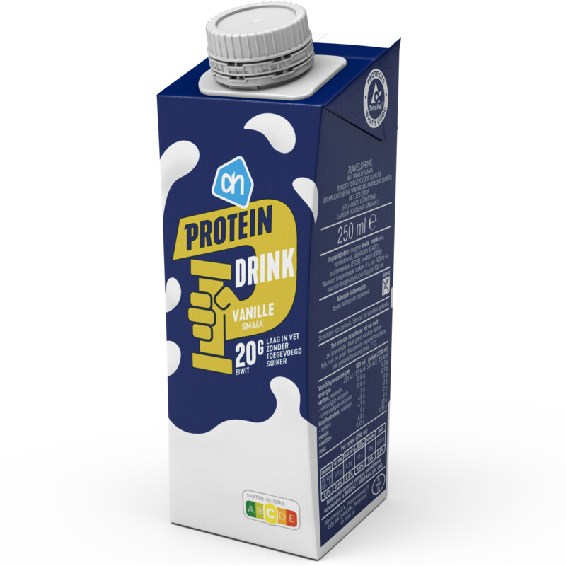 Een afbeelding van AH Proteïne drink vanille smaak