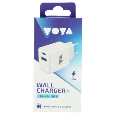 pdp-image-VOYA Wall charger USB-A & USB-C