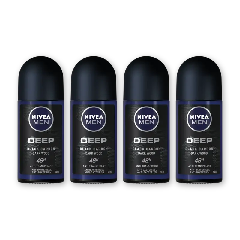 NIVEA Men deep carbon anti transpirant rol 4pk
