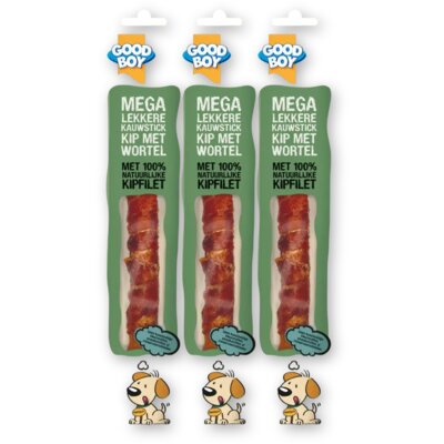 pdp-image-Good boy Mega lekkere kauwstick kip wortel 3-pack