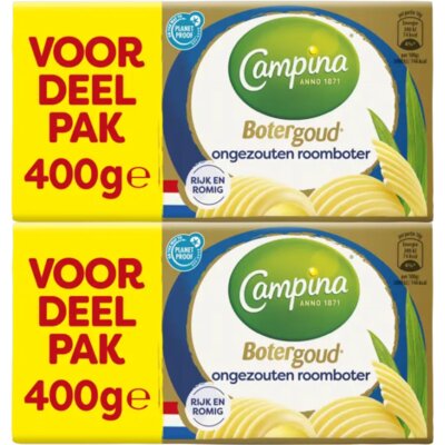 pdp-image-Campina Botergoud roomboter ongezouten 2-pack