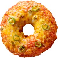 Een afbeelding van AH Pizza donut jalapeño cheddar