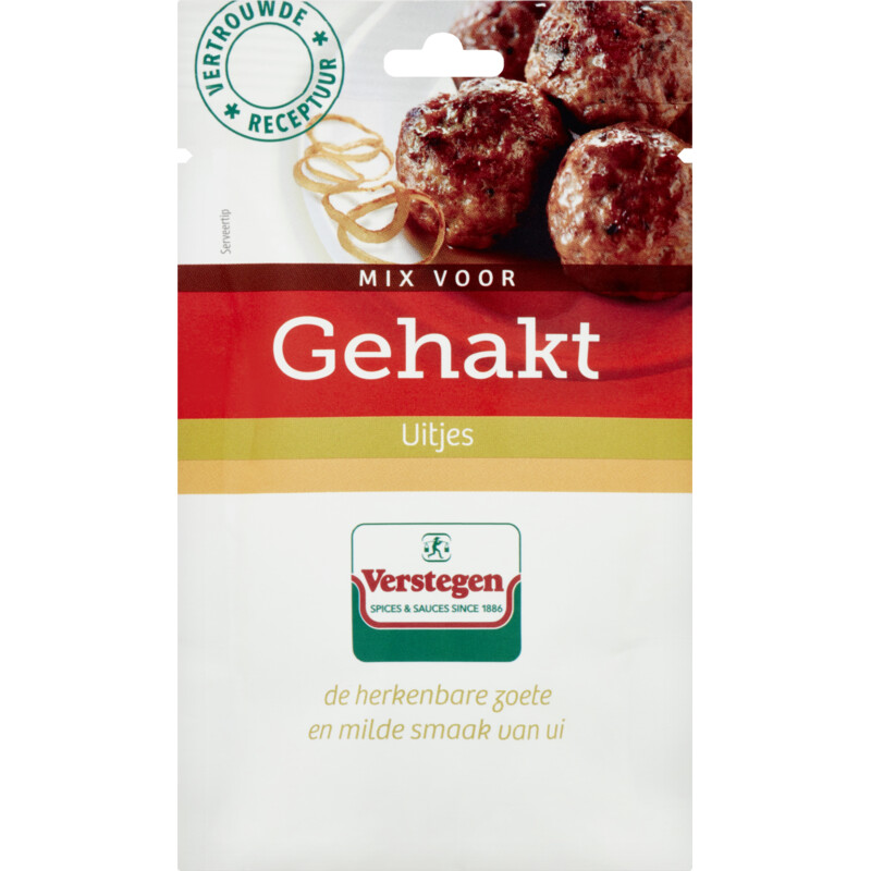 Een afbeelding van Verstegen Kruidenmix voor gehakt met uitjes
