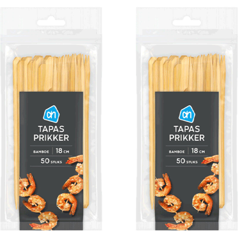 Een afbeelding van AH Tapasprikkers 18 cm 2-pack