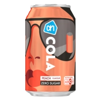 AH Cola zero sugar peach flavour