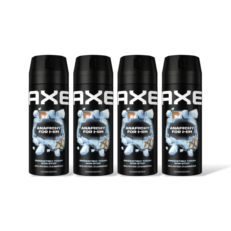 Axe Anarchy for him deo bodyspray 4-pack