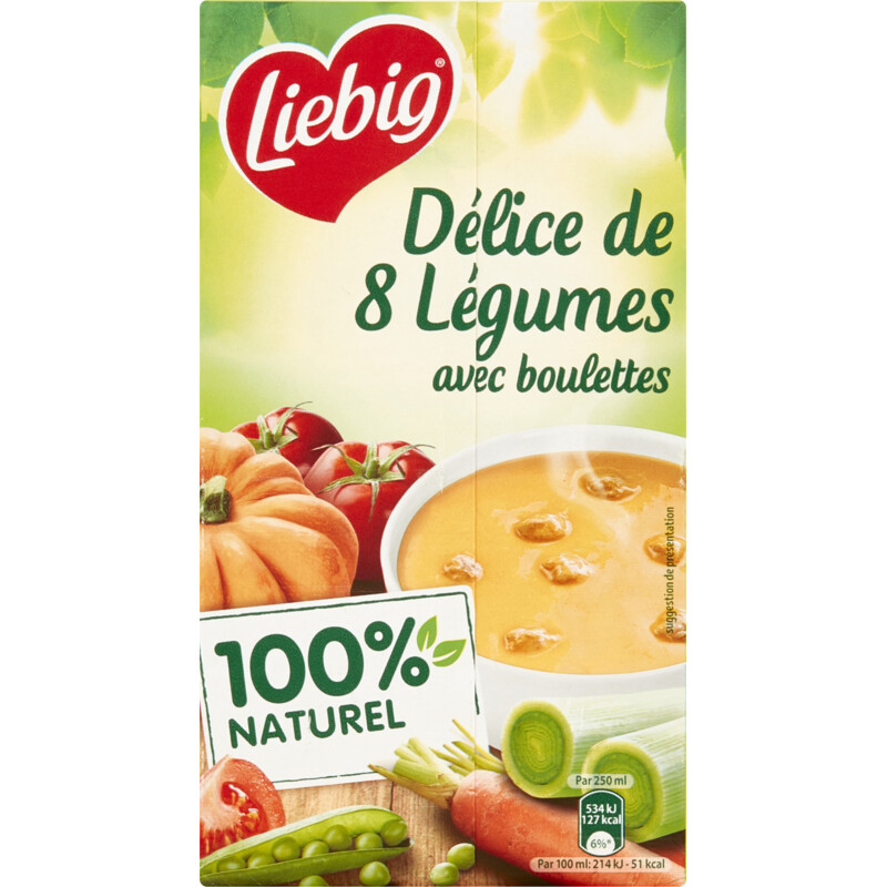 Een afbeelding van Liebig 8 Groenteweelde soep met balletjes bel