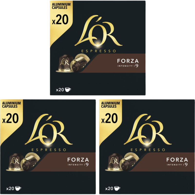 L'OR Espresso forza capsules 3-pack