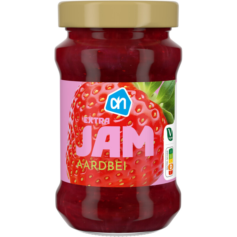 Een afbeelding van AH Extra jam aardbeien