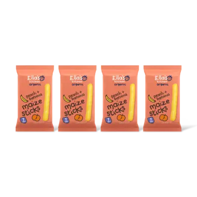 pdp-image-Ella's kitchen Maize sticks perzik + banaan 7m+ bi 4-pk