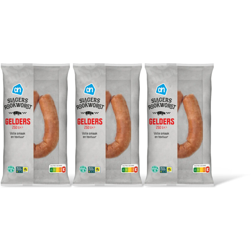AH Gelderse slagersrookworst 3-pack
