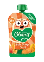 Olvarit Knijpfruit apple, orange, carrot 6m+