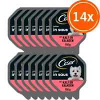 Cesar Hondenvoer nat kalf & kalkoen 14-pack