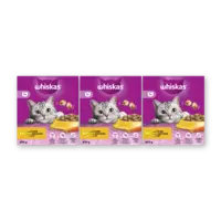 Whiskas 1+ Brokken met kip 3-pack