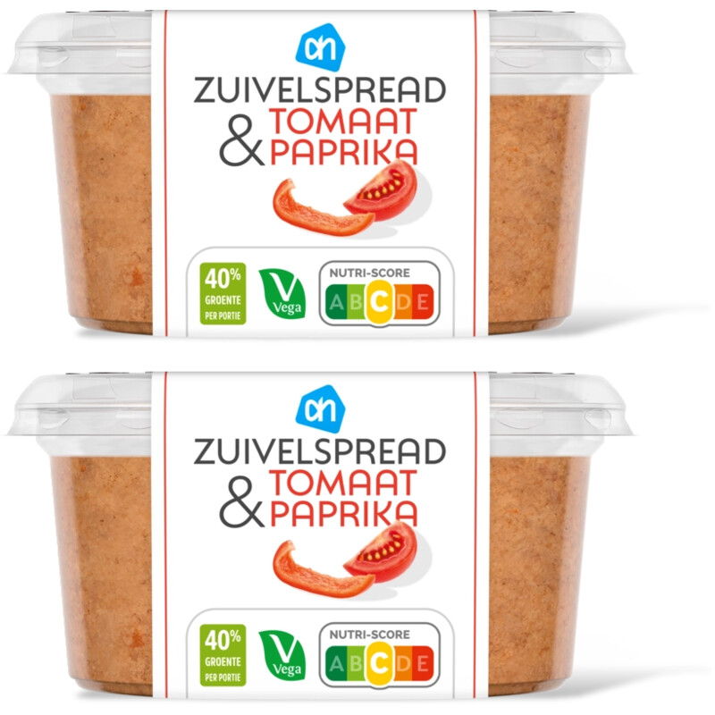 AH Zuivelspread tomaat paprika 2-pack