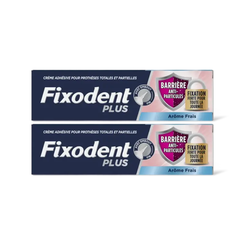 Fixodent Plus kleefpasta duo bescherming 2-pack