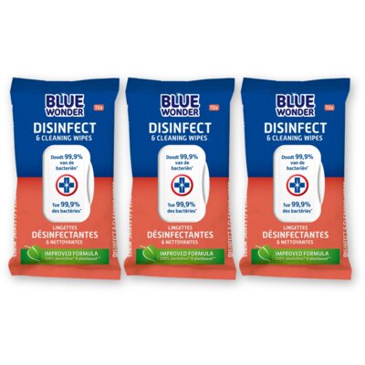 pdp-image-Blue Wonder Disinfect & cleaning wipes 3-pack
