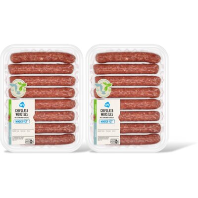 pdp-image-AH Chipolataworstjes minder vet 8 stuks 2pk