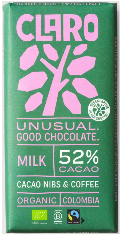 Reep 52% milk cacao nibs & coffee