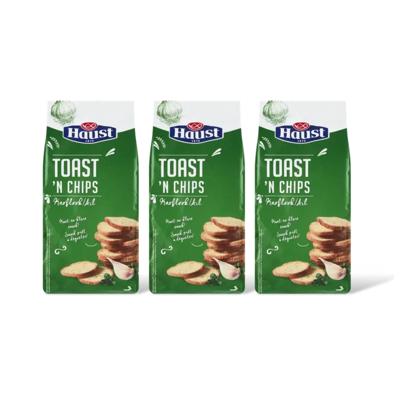 Haust Toast en chips knoflook 3-pack