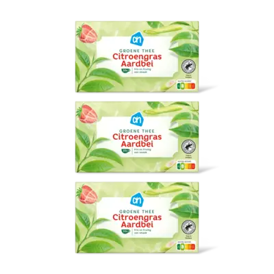 pdp-image-AH Groene thee citroengras aardbei 3-pack