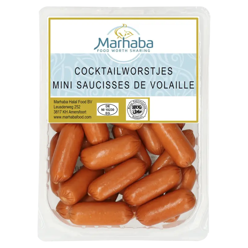 Marhaba Cocktailworstjes mini saucisses volaille