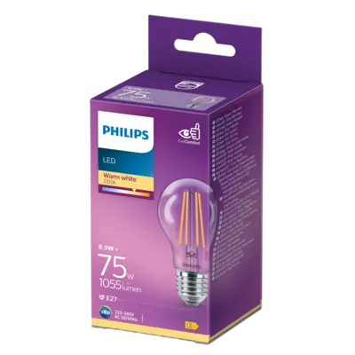pdp-image-Philips Led fil standaard helder E27 75W