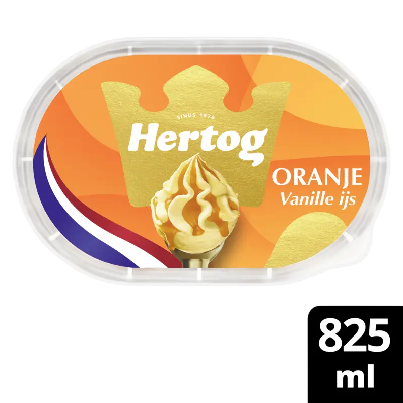 Schepijs Oranje Vanille met Passievrucht en Mangosaus