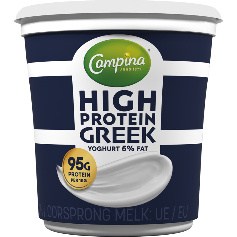 Een afbeelding van Campina High protein Greek yoghurt 5% fat