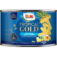 Een afbeelding van Dole Tropical gold ananas kleine stukjes sap