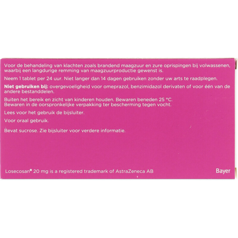Een afbeelding van Losecosan Maagsapresistente tablet omeprazol 20mg