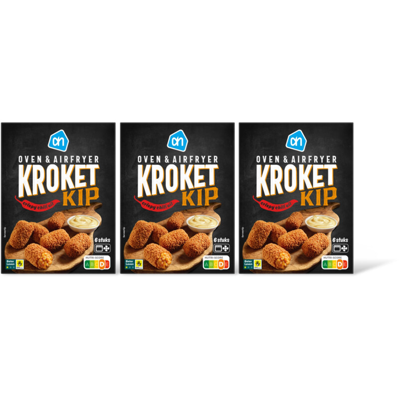 AH Oven & airfryer kroket kip chili oil 3pk