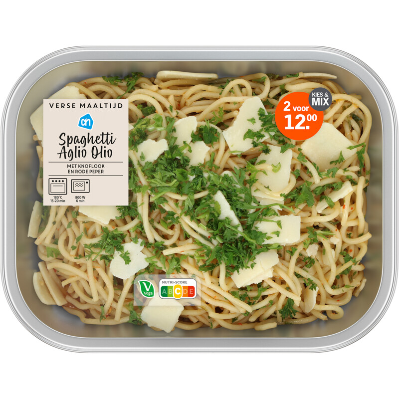 Een afbeelding van AH Verse maaltijd spaghetti aglio olio