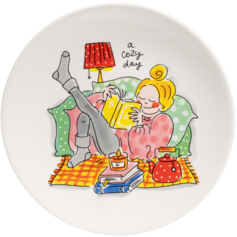 Een afbeelding van Blond Amsterdam Bord cozy days 22cm