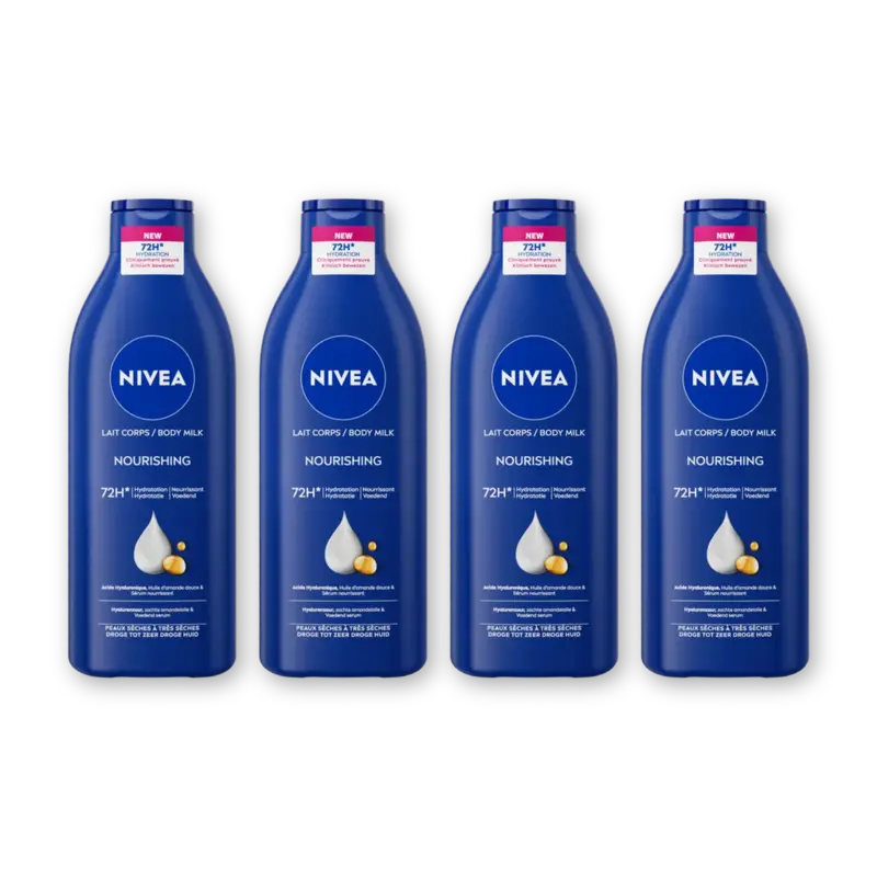 NIVEA Verzorgende bodymilk 48 uur hydra 4-pack