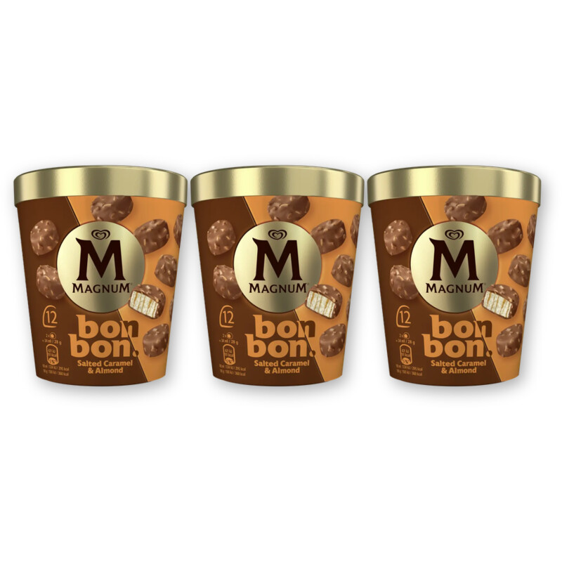 Magnum Bonbon salted caramel & almond 3-pack