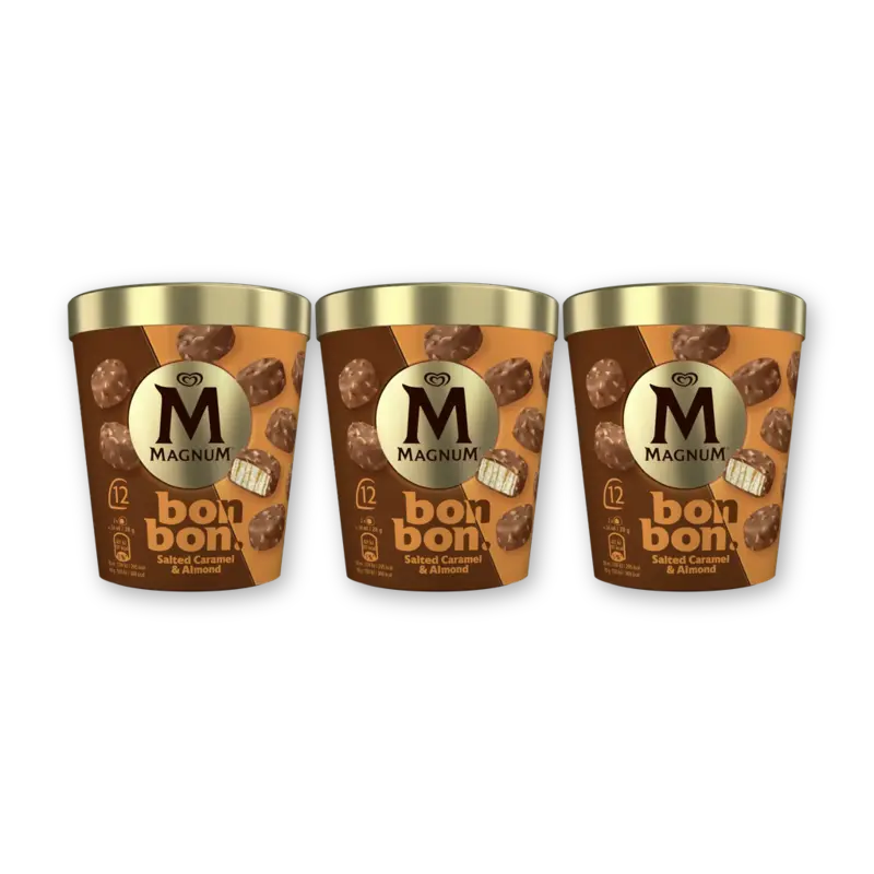 Magnum Bonbon salted caramel & almond 3-pack