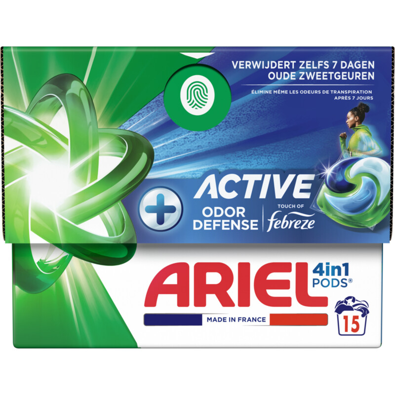 Een afbeelding van Ariel 4in1 pods+ active wasmiddelcapsules