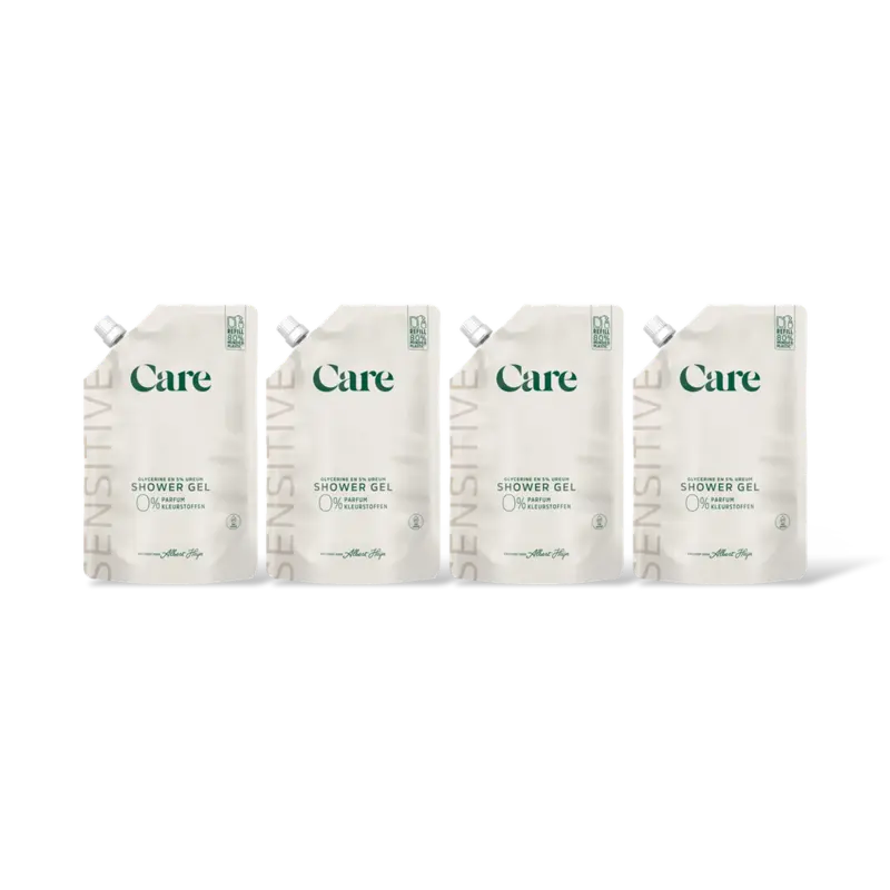 Care Sensitive shower gel 0% refill 4-pack