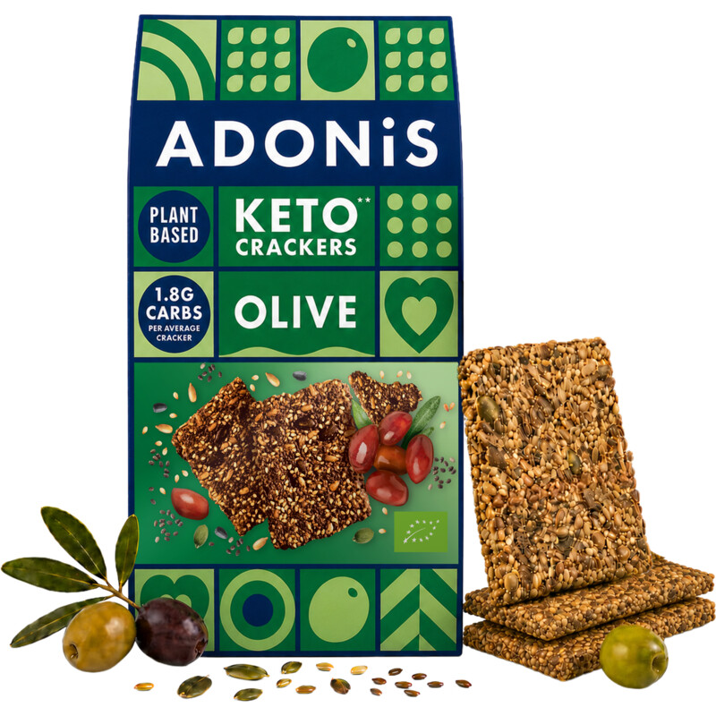 Adonis Keto crackers olive & chia seeds