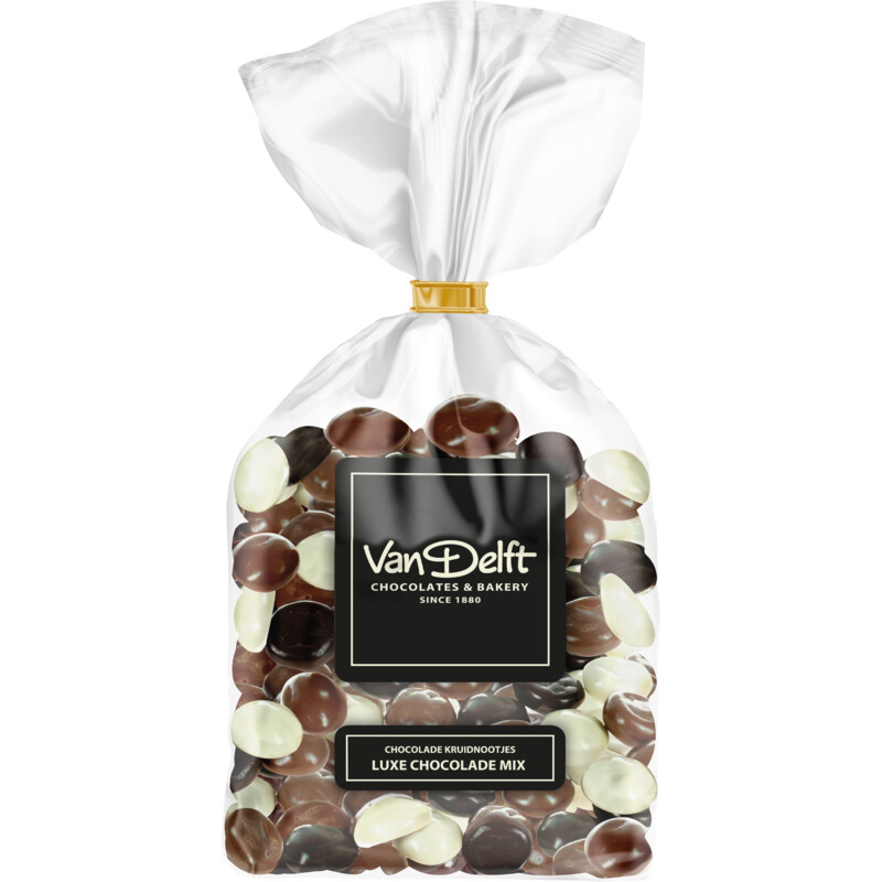 Een afbeelding van Van Delft Chocolade kruidnootjes luxe mix