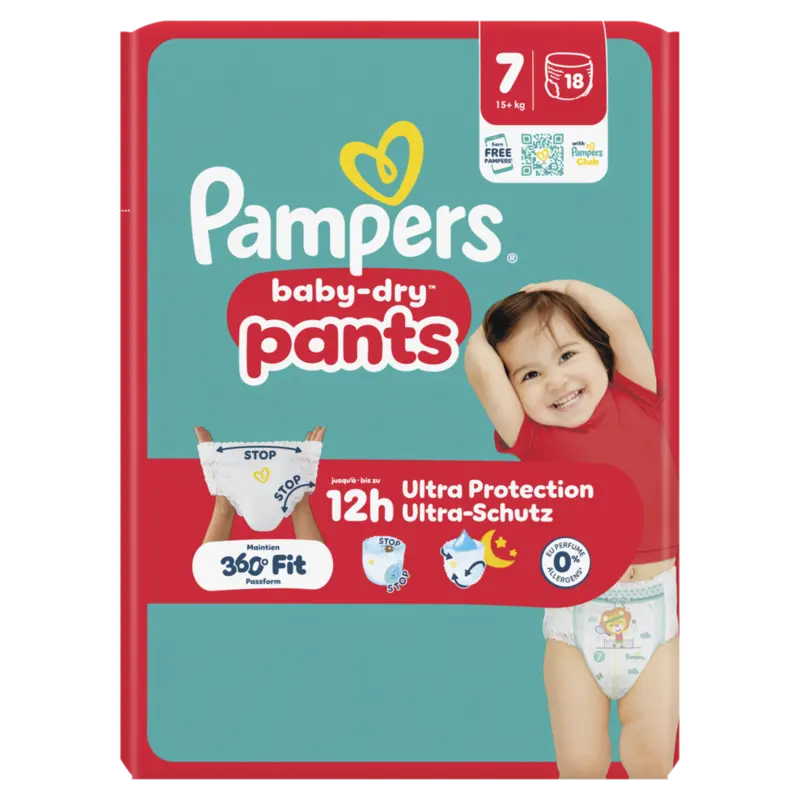 Baby-Dry Pants Maat 7, 18 Luierbroekjes