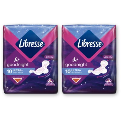 pdp-image-Libresse Goodnight ultra+ wings maandverband 2pck