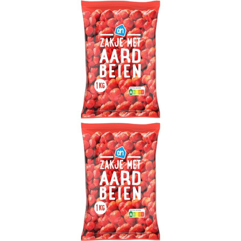 Een afbeelding van AH Zakje met aardbeien 2-pack