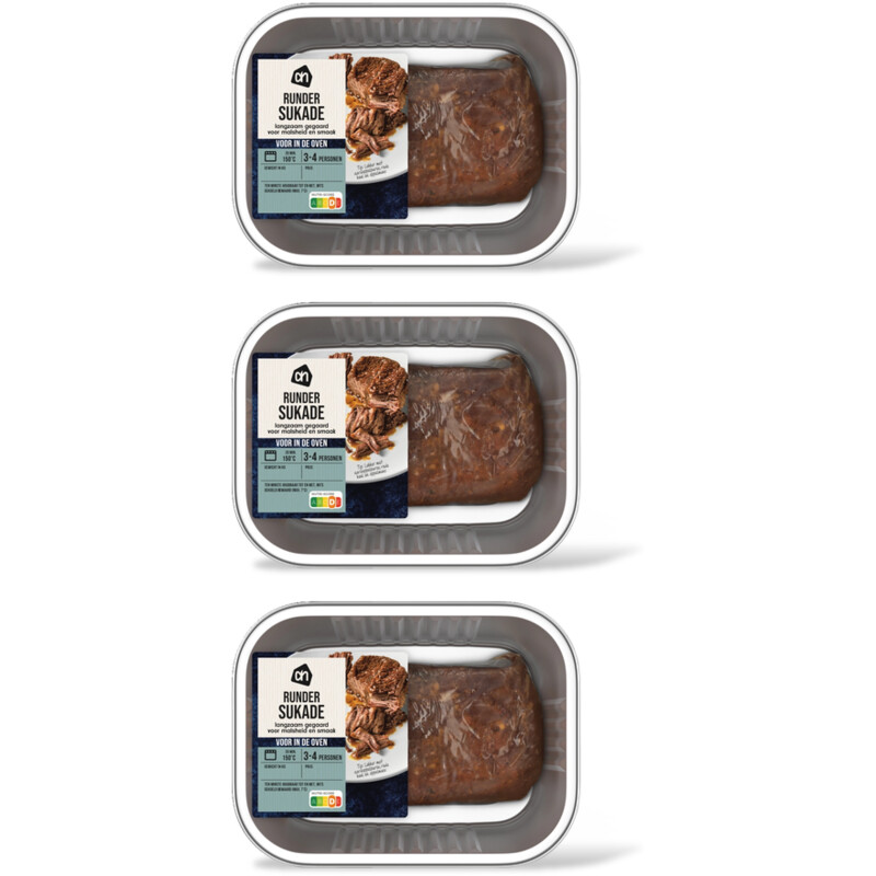 AH Voor in de oven runder sukade 3-pack