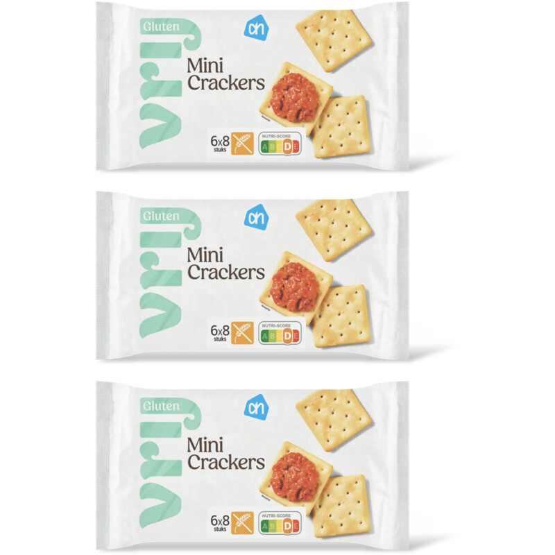 AH Glutenvrij Mini crackers 3-pack