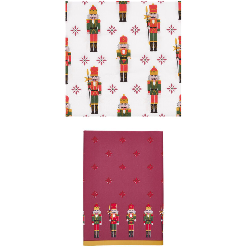 Een afbeelding van AH Excellent Servet en tafellaken notenkraker pakket